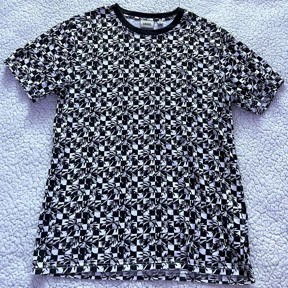 Checkered Palm Tree Vans Tee